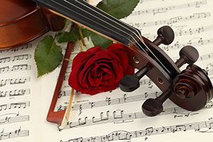 楽譜とバイオリン